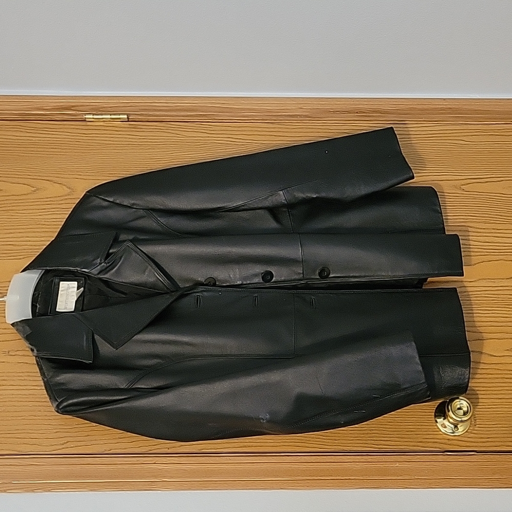 Black leather jacket